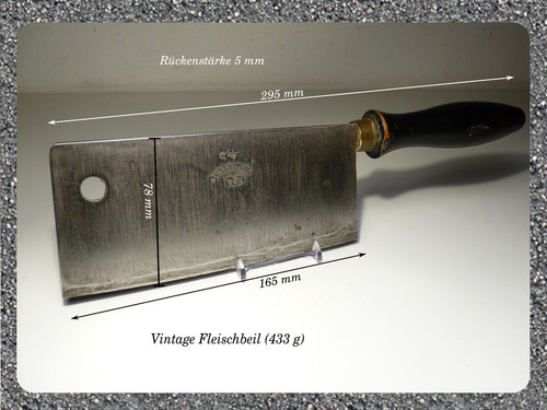 Vintage fleischbeil gussstahl - vintage,