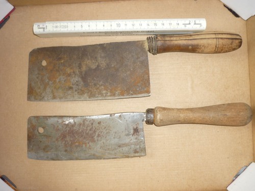 Altes fleischer beil - 2x,