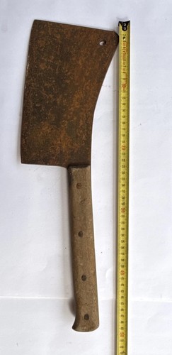 Antikes geschmiedetes hackbeil - antikes,