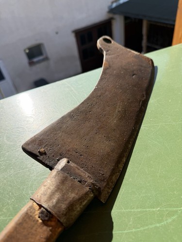 Antikes großes fleischer beil - großes,