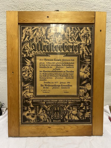Alter meisterbrief fleischer - meisterbrief,